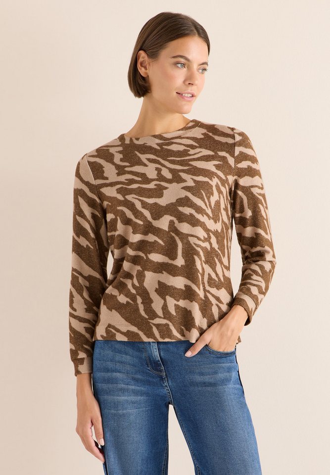 CECIL Langarmshirt im Melange Look von CECIL