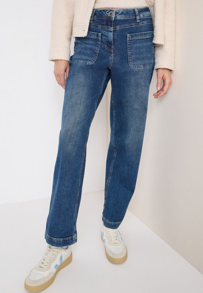 CECIL Loose-fit-Jeans Style NEELE Wide Leg Patch Pocket Jeans von CECIL