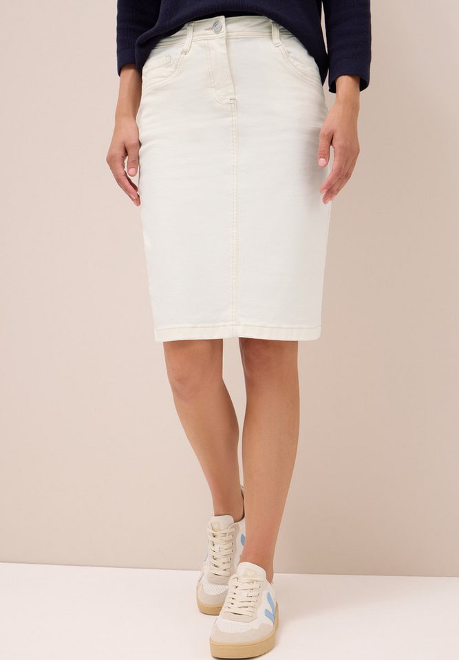 CECIL Midirock ein zeitloses Statement-Piece unifarben, casual, Knielang, schmal von CECIL