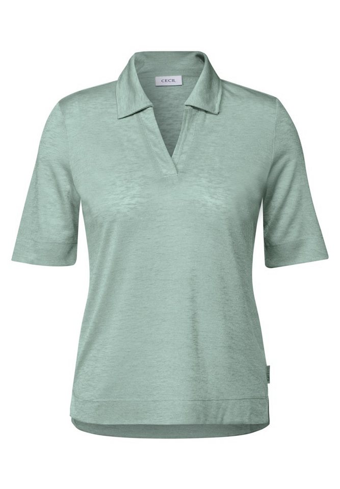 CECIL Poloshirt LINEN OPTIC_Polo with collar CECIL Poloshirt LINEN OPTIC_Polo with collar von CECIL