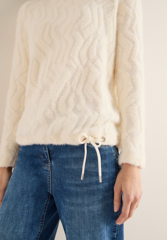 CECIL Rundhalspullover Federgarn mit grafischem Muster von CECIL