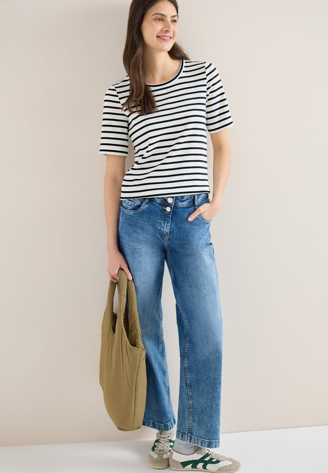 CECIL Rundhalsshirt Rundhalsausschnitt von CECIL