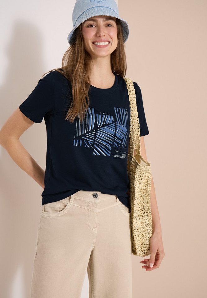 CECIL Rundhalsshirt Rundhalsausschnitt von CECIL