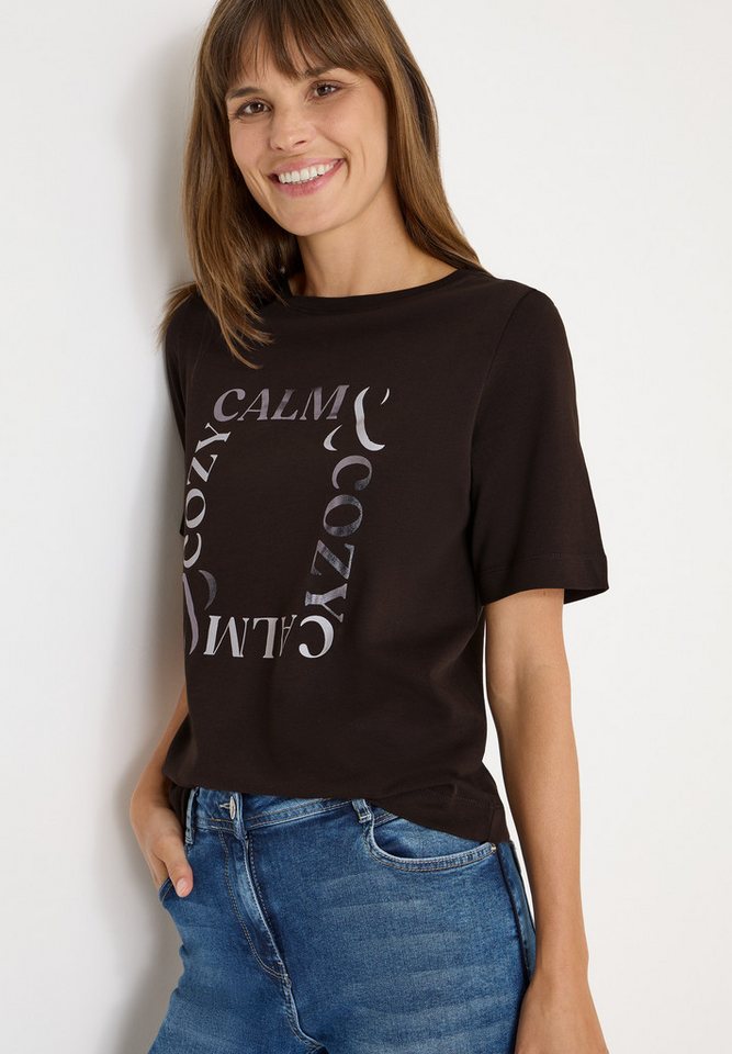 CECIL Rundhalsshirt mit Frontprint, kurzarm von CECIL