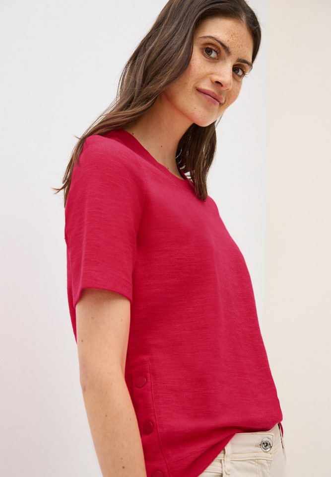 CECIL Rundhalsshirt mit seitlichen Knopfdetails von CECIL