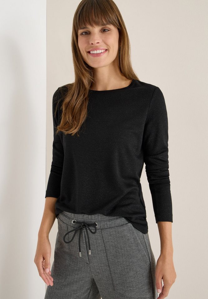 CECIL Rundhalsshirt im Glitzer-Look von CECIL
