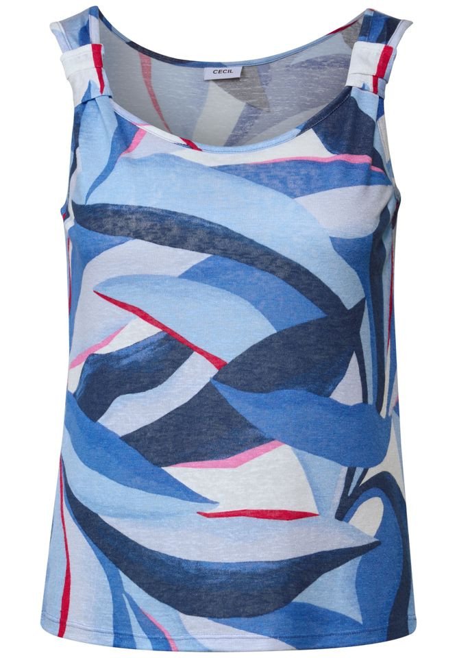 CECIL Shirttop - CECIL – Damen Shirttop – Strick-Optik – Ärmelloses Top – Rundhals von CECIL
