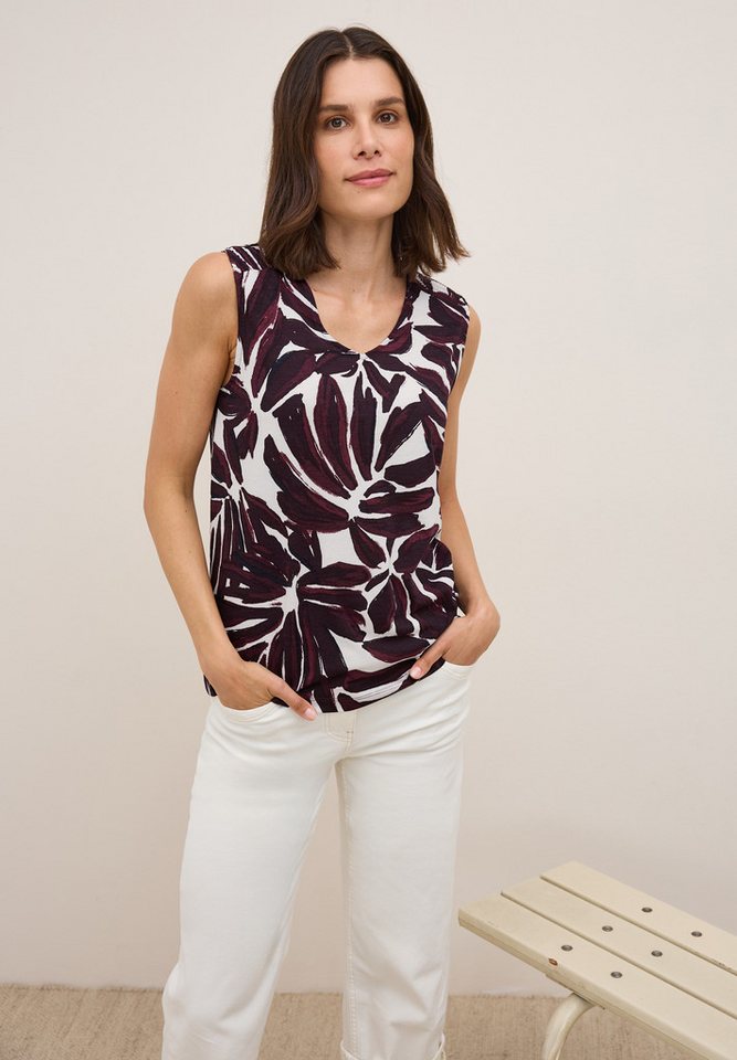 CECIL Shirttop mit grafischem Muster und V-Ausschnitt von CECIL