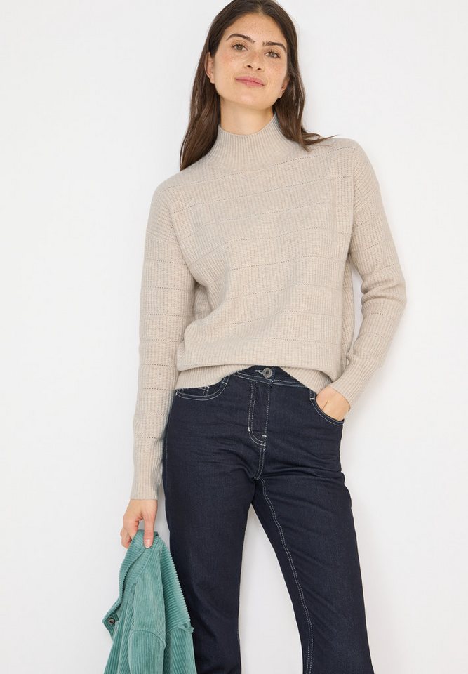 CECIL Stehkragenpullover mit Stehkragen und Loch-Design von CECIL