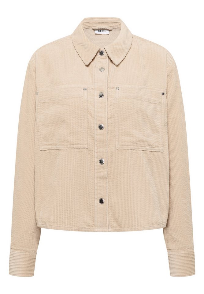 CECIL Steppweste Sporty Corduroy Jacket oat milk beige von CECIL