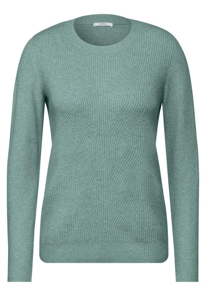 CECIL Strandpullover TOS_Cosy cable_mix iced salvia green melange von CECIL
