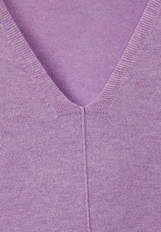 CECIL Strandpullover TOS_Oversized V-Neck Pullover sporty lilac melange von CECIL