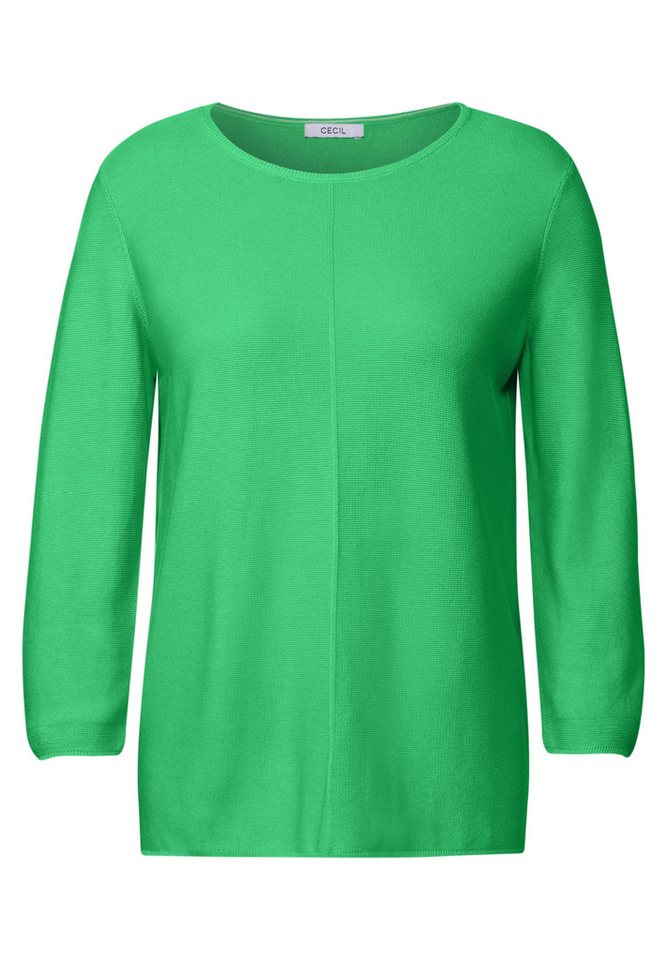 CECIL Strandpullover TOS_Structured Round neck iced neon green von CECIL