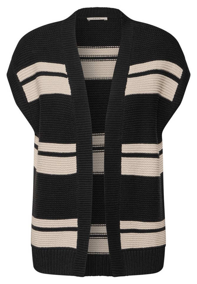 CECIL Strickjacke Chunky Stripe Vest von CECIL