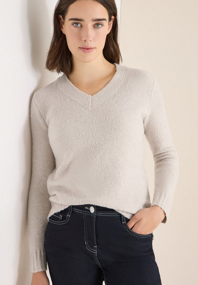 CECIL Strickpullover Bouclé V-Neck von CECIL