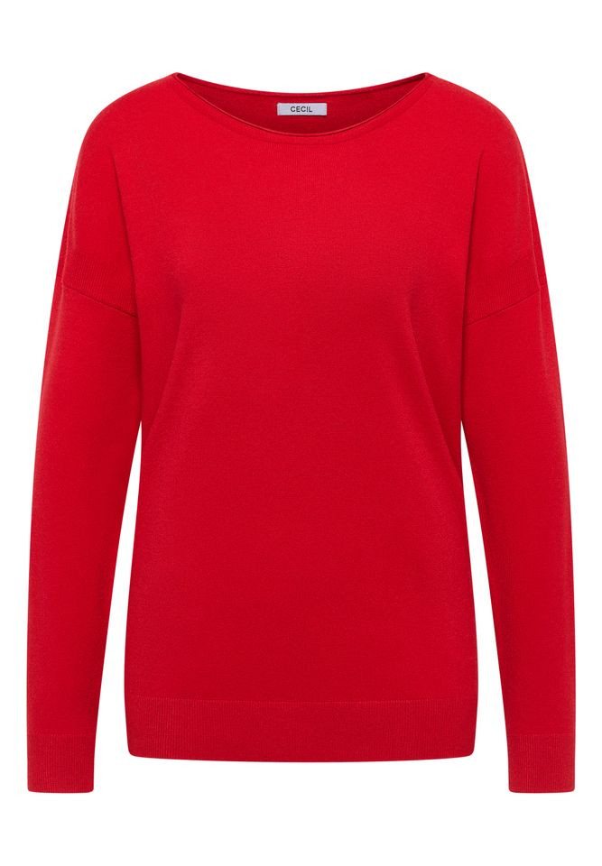 CECIL Strickpullover -CECIL  Strickpullover  U-Boot-Ausschnitt Langarm Strukturdetail von CECIL