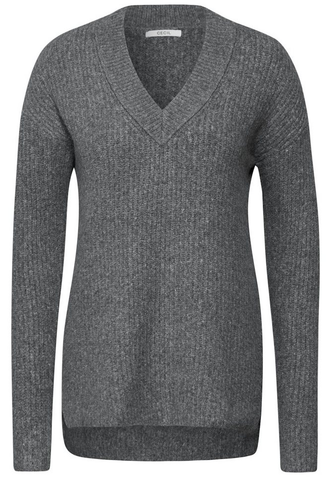 CECIL Strickpullover Cosy long V-Neck von CECIL