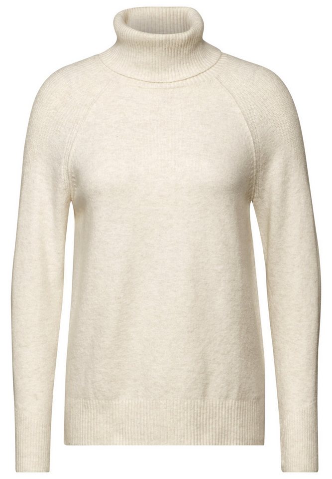 CECIL Strickpullover NOS_Cosy Structure Mix Rollnec von CECIL
