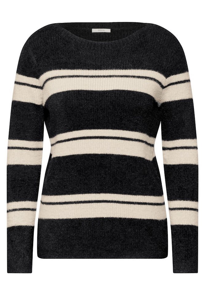 CECIL Strickpullover TOS_Striped Feather Yarn von CECIL