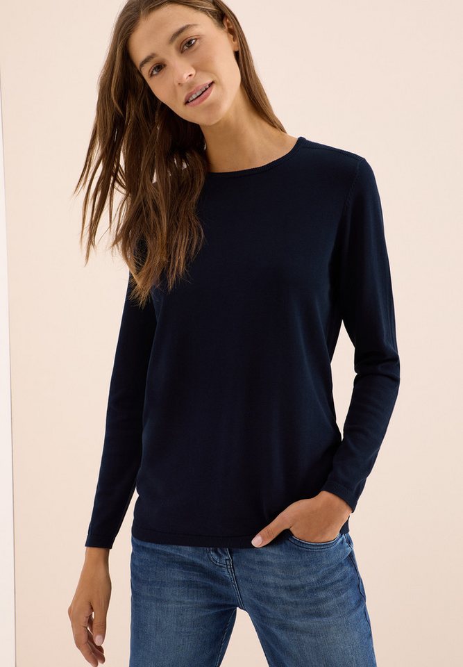 CECIL Strickpullover mit feinem Detail an der Schulter und Viskose-Anteil von CECIL