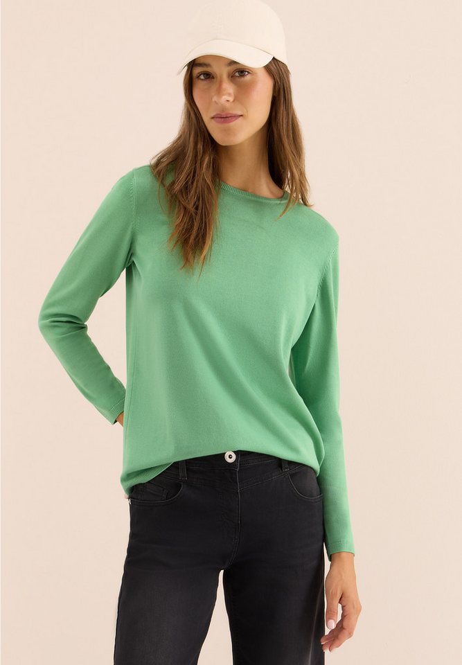 CECIL Strickpullover mit feinem Detail an der Schulter und Viskose-Anteil von CECIL