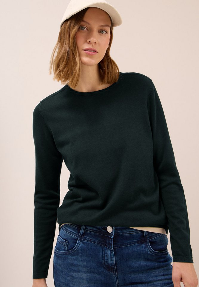 CECIL Strickpullover mit feinem Detail an der Schulter und Viskose-Anteil von CECIL