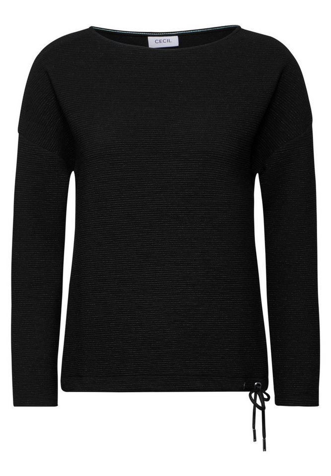 CECIL Sweatshirt - Glitzerndes langarm Shirt - Sweatshirt mit Glitzereffekt von CECIL