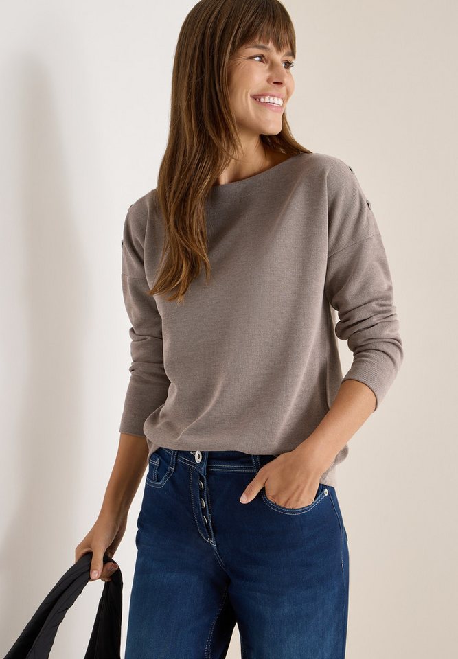 CECIL Sweatshirt mit Knopfdetails an den Schultern von CECIL