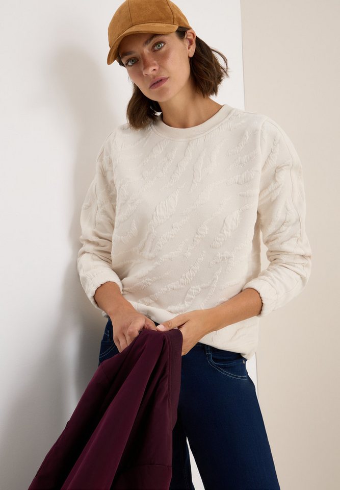 CECIL Sweatshirt mit Zebra Strukturmuster von CECIL