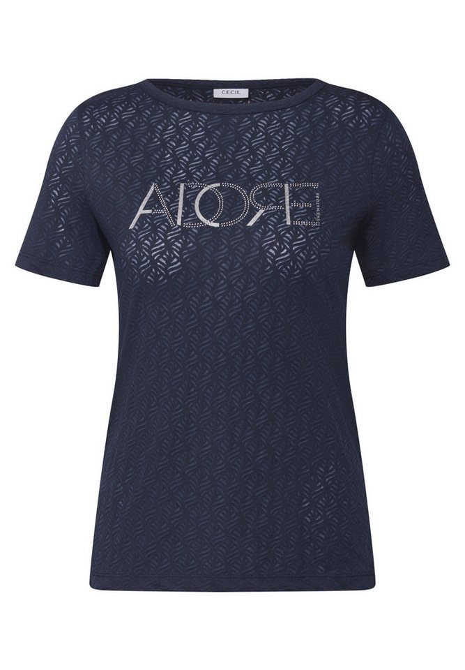 CECIL T-Shirt - Damen T-Shirt – Ausbrenner Shirt – Burn-Out Optik &ndash von CECIL