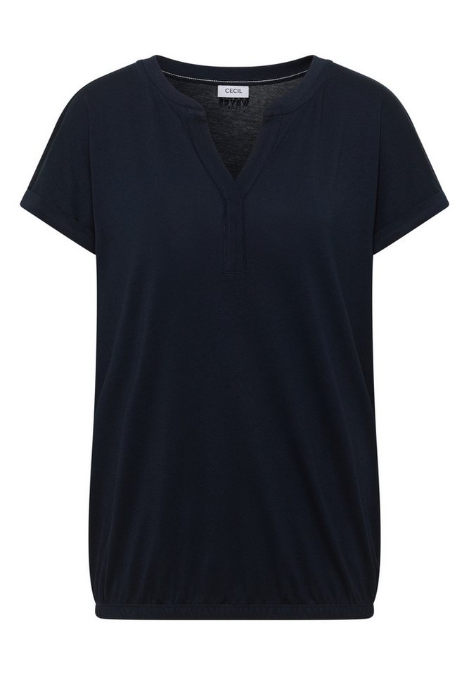 CECIL T-Shirt NOS Solid Rib Collar Tunic von CECIL