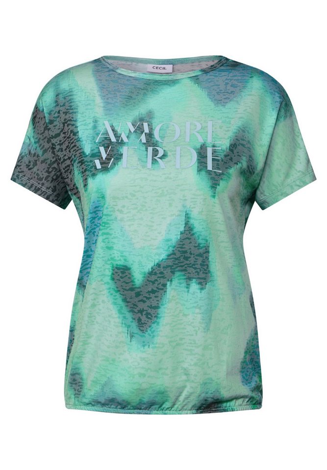 CECIL T-Shirt – Print-Shirt Damen mit Wording – Kurzarm T-Shirt aus Visk von CECIL
