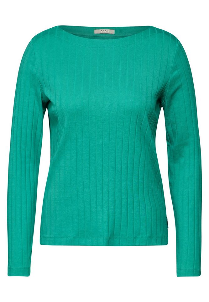 CECIL T-Shirt TOS Solid Rib Basic T-Shirt von CECIL