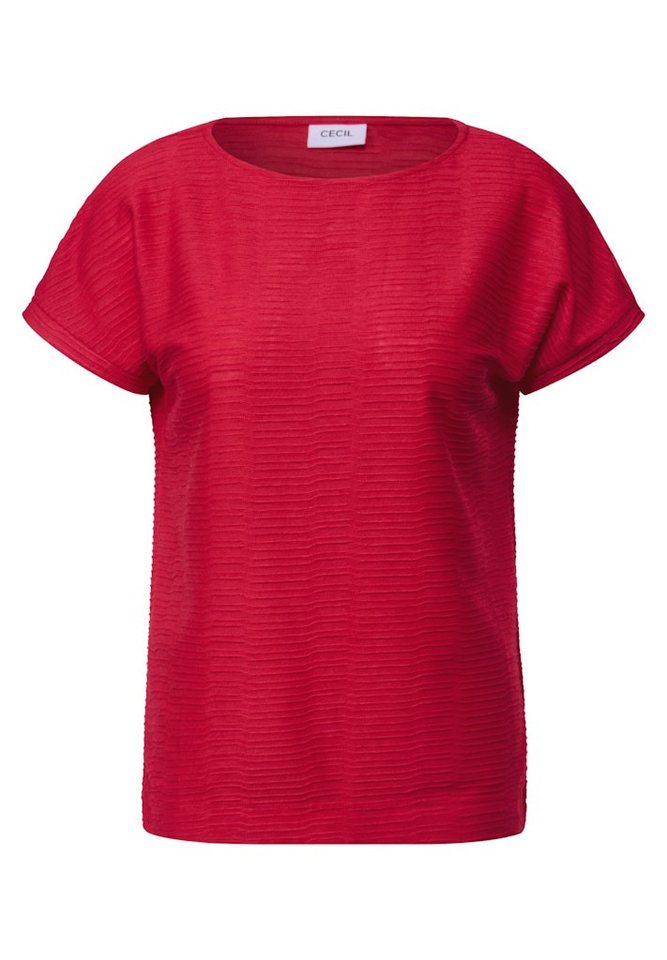 CECIL T-Shirt TOS Solid Structure T-Shirt von CECIL