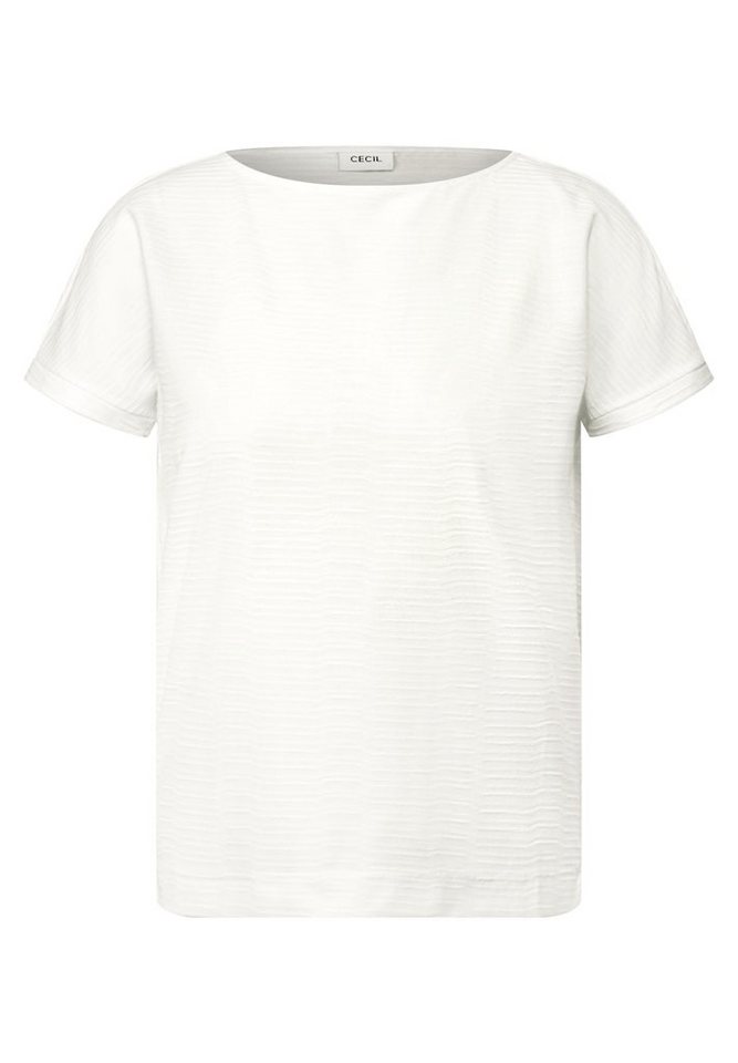 CECIL T-Shirt TOS Solid Structure T-Shirt von CECIL