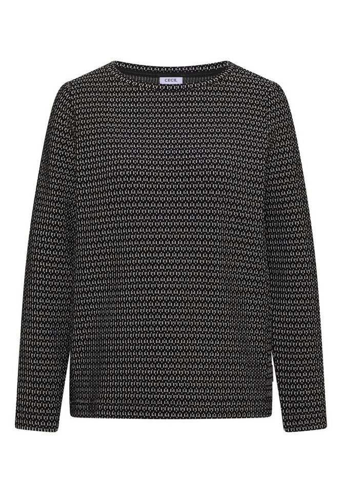 CECIL T-Shirt TOS Two Tone Structure Boat Ne von CECIL