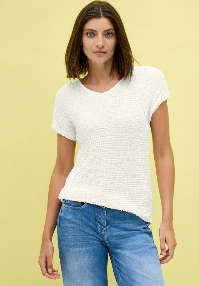CECIL T-Shirt in Struktur-Optik von CECIL
