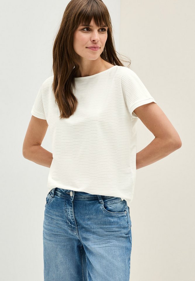 CECIL T-Shirt mit Streifen-Struktur von CECIL