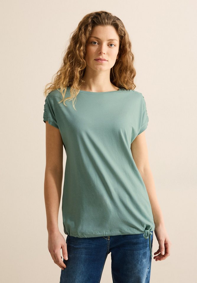CECIL T-Shirt mit Tunnelzug am Saum von CECIL