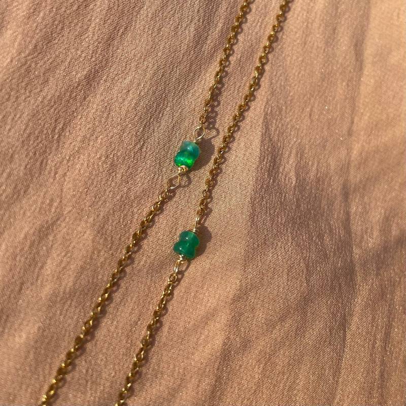 Doppelter Einfädler Opal Bead ~ Handgemacht Von Mary von CECILIAINTHESUMMER