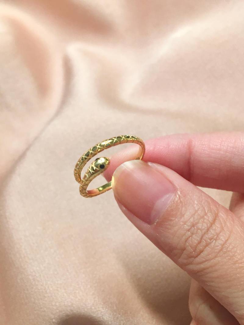 Schlangenwickelring - Vermeil Einstellbar Größenverstellbar Schlangenwickelring - Vermeil Einstellbar Größenverstellbar von CECILIAINTHESUMMER