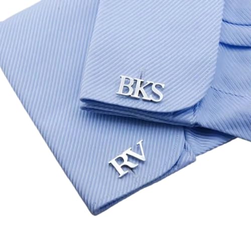 Personalisierte Manschettenknöpfe Mit Initialen Für Herrenhemden Und Eingravierten Buchstabennamen,Manschettenknöpfe Für Herren Für Papa,Bräutigam,Hochzeit,Abschlussfeier,Vatertagsgeschenk,Silb Personalisierte Manschettenknöpfe Mit Initialen Für Herrenhemden Und Eingravierten Buchstabennamen,Manschettenknöpfe Für Herren Für Papa,Bräutigam,Hochzeit,Abschlussfeier,Vatertagsgeschenk,Silb von CEDNXOER