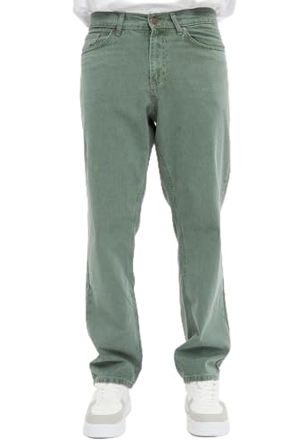 CEDY DENIM - Baggy Jeans Herren, Loose Fit Lang Herren Jeans, Y2K Hip Hop Streetwear Hosen Herren CD352 (31W/32L Grüne) von CEDY DENIM