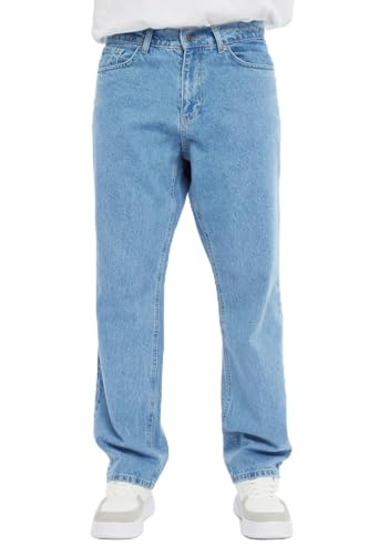 CEDY DENIM - Baggy Jeans Herren, Loose Fit Lang Herren Jeans, Y2K Hip Hop Streetwear Hosen Herren CD352 (33W/32L Hellblau) von CEDY DENIM