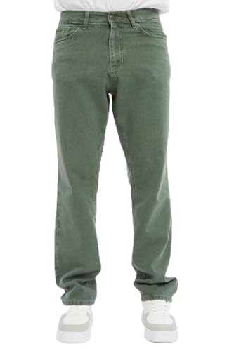 CEDY DENIM - Baggy Jeans Herren, Loose Fit Lang Herren Jeans, Y2K Hip Hop Streetwear Hosen Herren CD352 (33W/32L Khaki) von CEDY DENIM