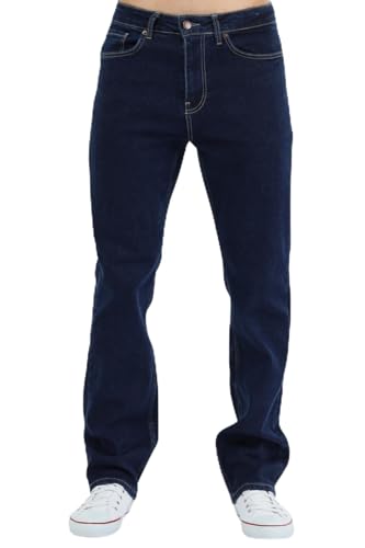 CEDY DENIM - Baggy Jeans Herren, Regular Fit Stretch Jeanshose, Straight Cut Lang Streetwear Hosen CD346 CD346 (34W/32L Navyblau) von CEDY DENIM