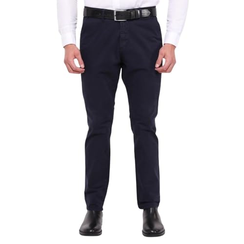 CEDY DENIM Chino Hose Herren Regular Fit, Klassische Komfortabel Basic Chino Hose, Stretch Business Hosen Herren CD321 (32W/32L Navyblau) von CEDY DENIM