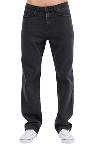 CEDY DENIM - Baggy Jeans Herren, Regular Fit Stretch Jeanshose, Straight Cut Lang Streetwear Hosen CD346 CD346 (32W/32L Grau) von CEDY DENIM