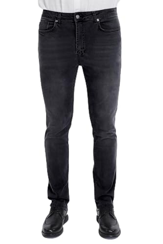 CEDY DENIM - Herren Jeans Regular Fit Stretch, Jeanshose Herren, Basic High Waist Straight Männer Hosen CD336 (32W/34L, Anthrazit) von CEDY DENIM