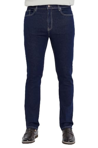 CEDY DENIM - Herren Jeans Regular Fit Stretch, Jeanshose Herren, Basic High Waist Straight Männer Hosen CD336 (29W/32L, Raw Blau) von CEDY DENIM